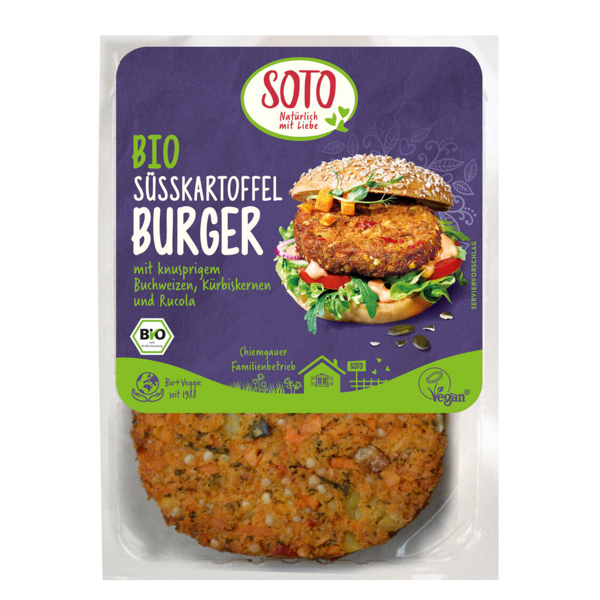 Hamburger di patate dolci biologiche Soto
