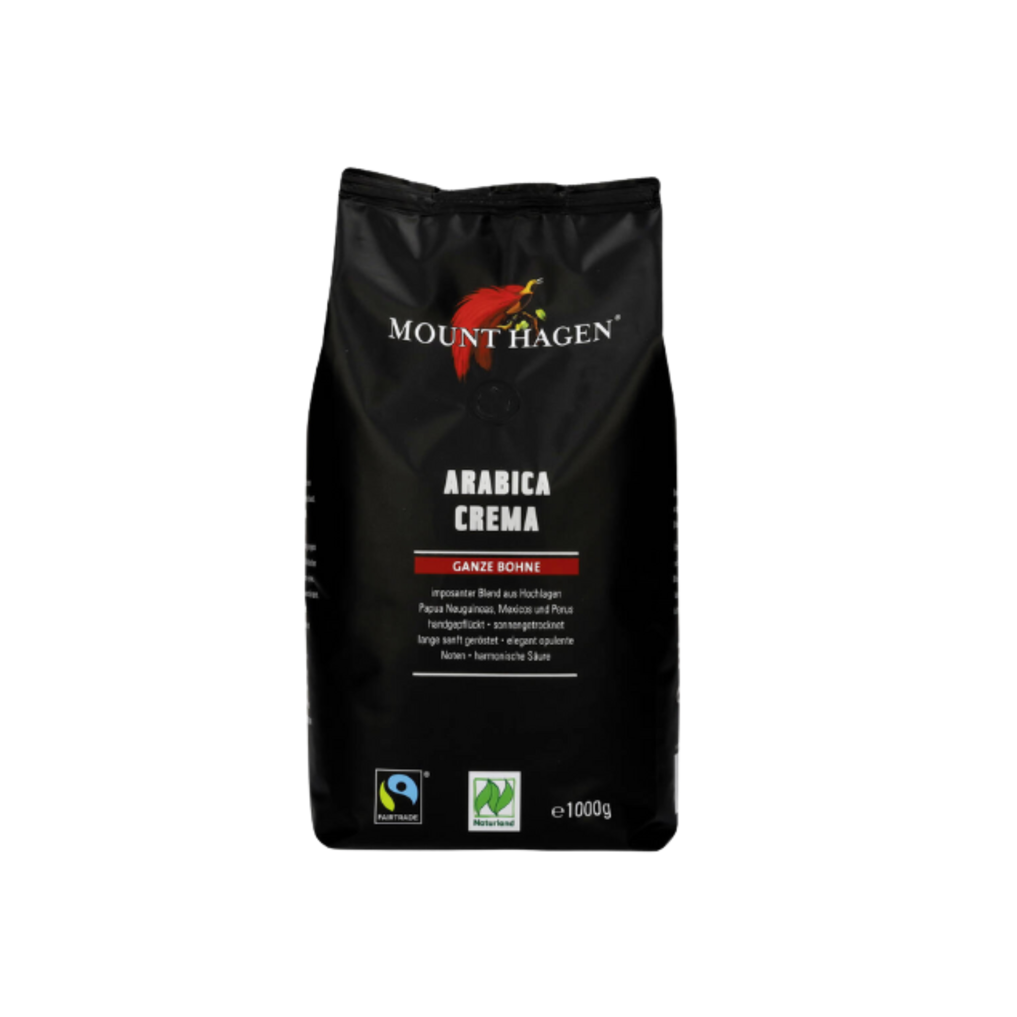 Café torréfié biologique Crema Arabica en grains 1 kg