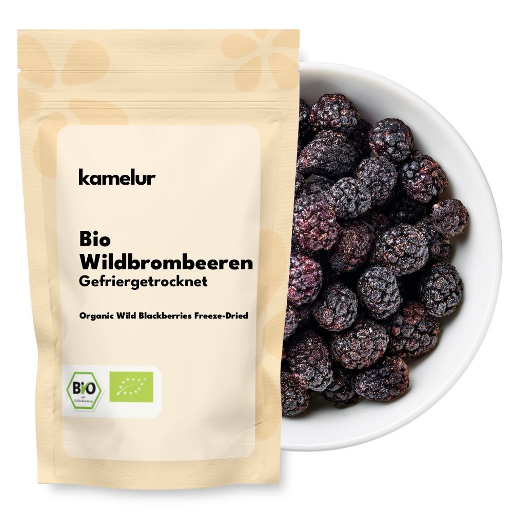 Mûres sauvages bio, lyophilisées, fruits entiers 500g