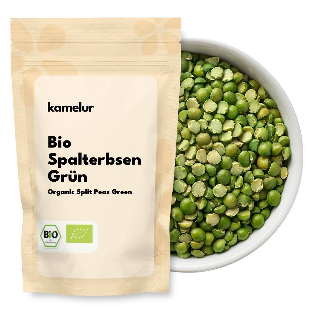 Pois cassés bio, verts 25 kg