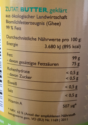 Ghee biologique Lilith, 910 g