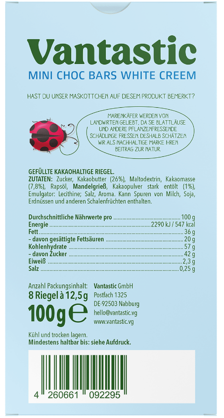 Vantastic Mini-Chocbars White Creem 100g