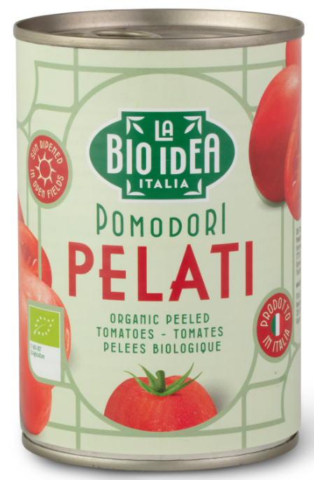 Tomates pelées bio au jus de tomate, 12x400g