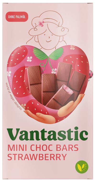 Vantastic Mini-Chocbars Strawberry 100g