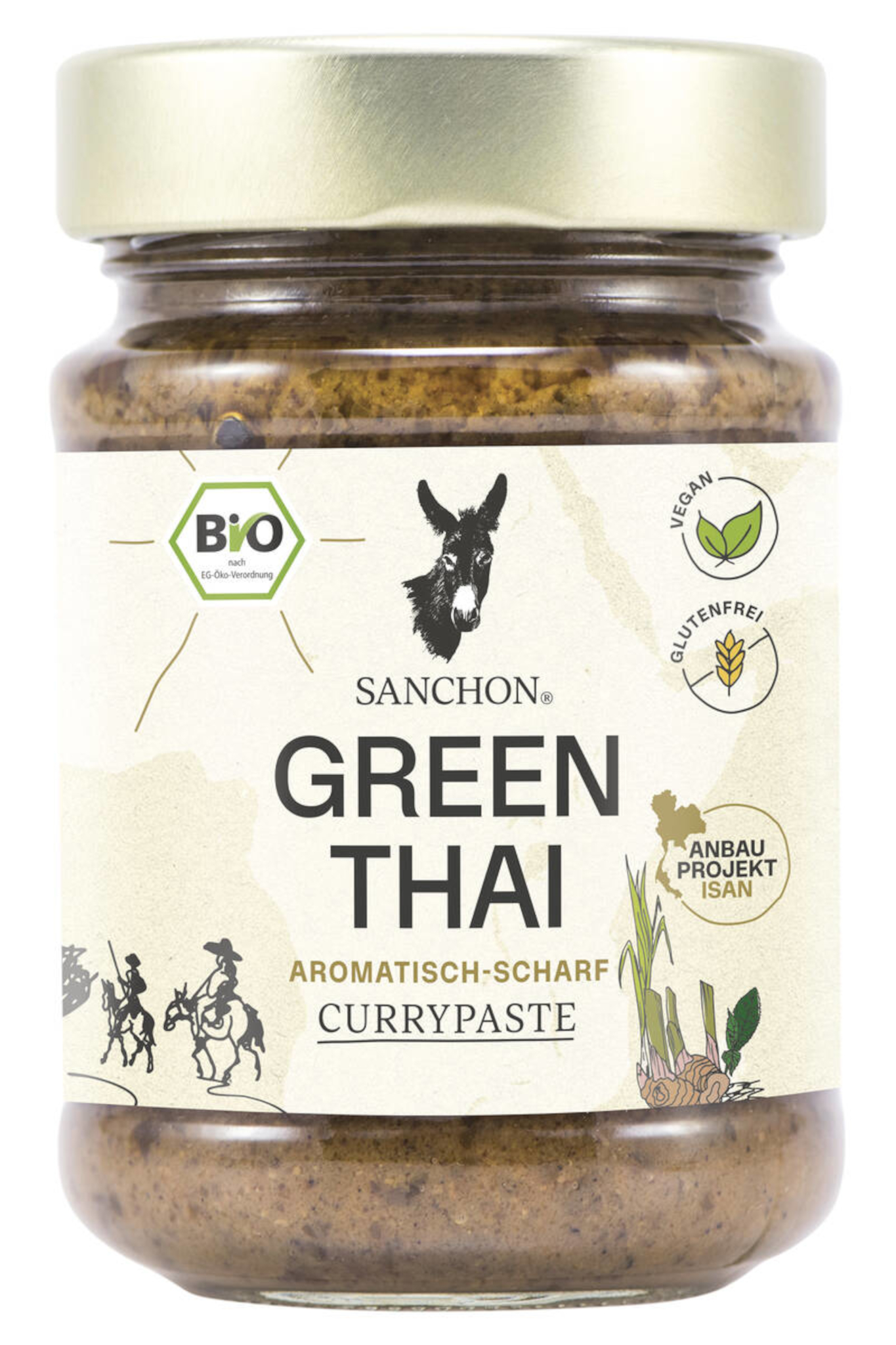 Pâte de curry thaï bio, verte, 190 g