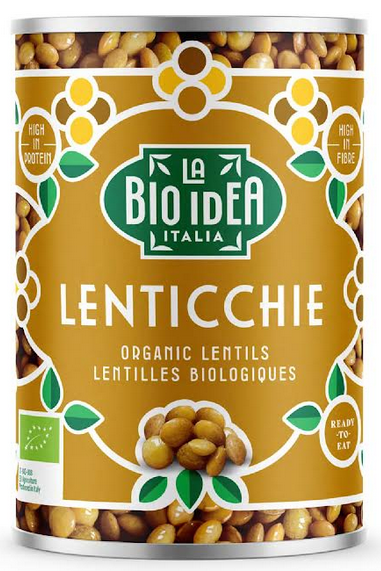 Lentilles bio en boîte, 400g