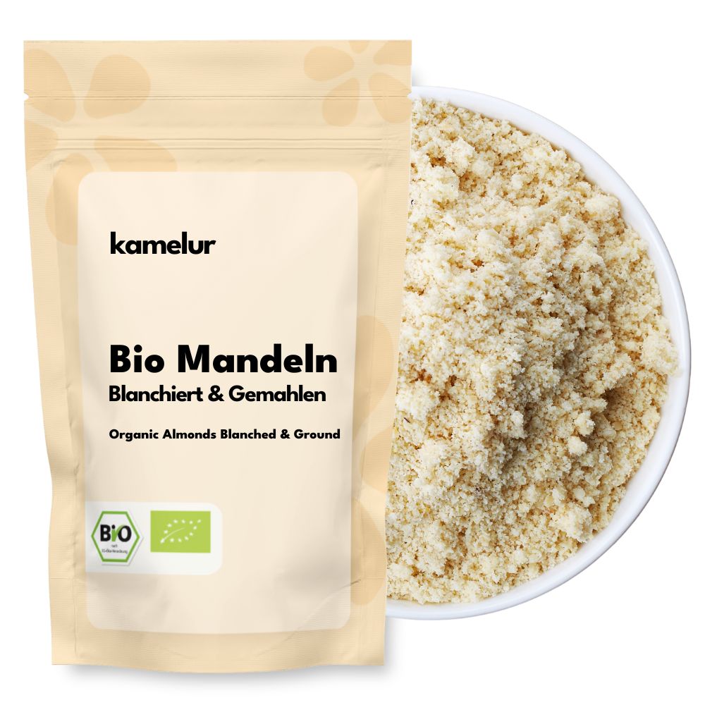 Amandes bio blanchies et moulues 500g