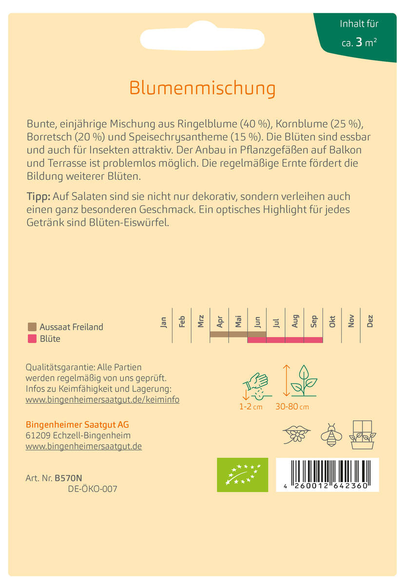 Bingenheimer Saatgut Essbare Blüten