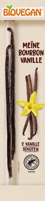 BIOVEGAN Bacche di vaniglia Bourbon – 2 pezzi in vasetto