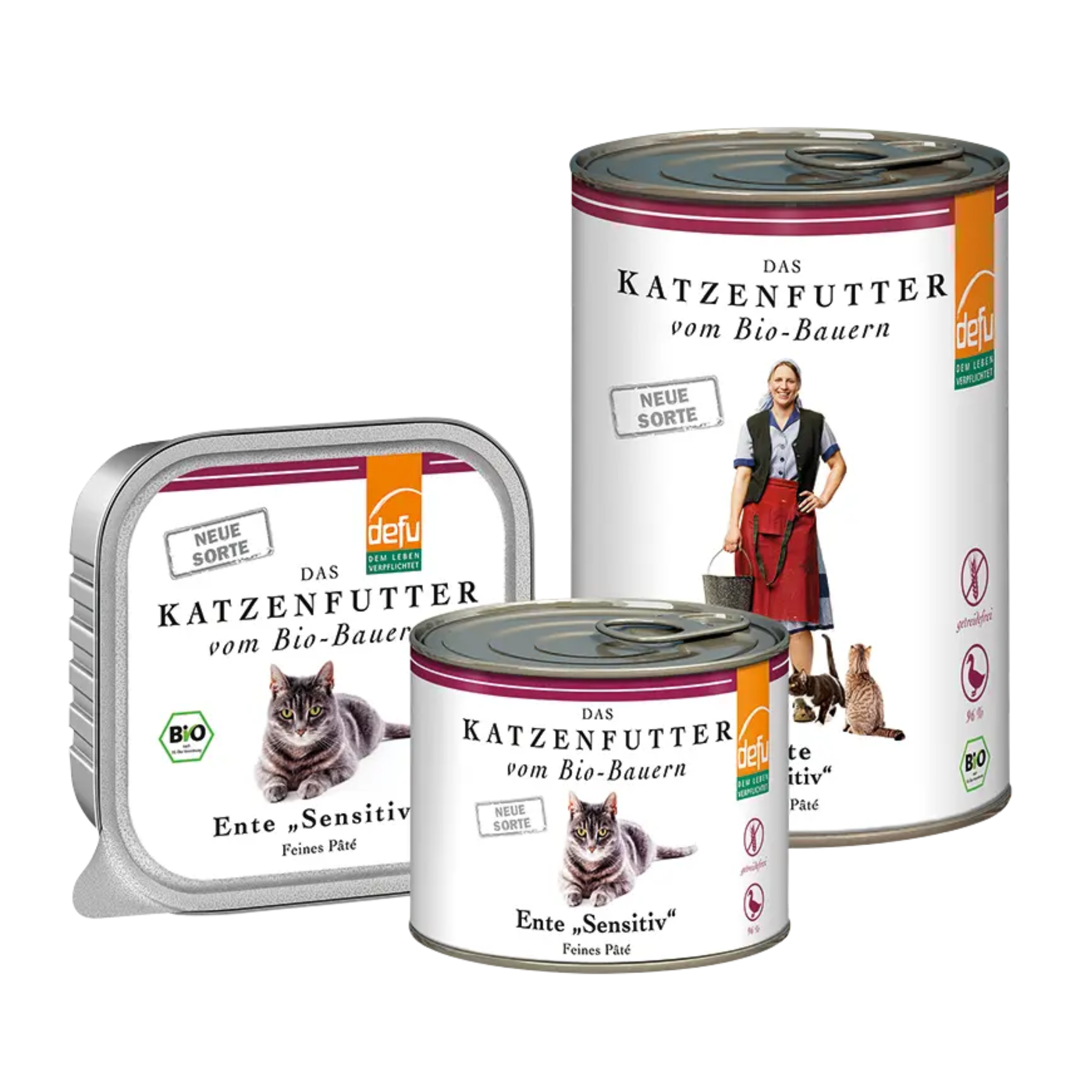 Defu - Alimento umido biologico per gatti al paté di anatra Sensitive