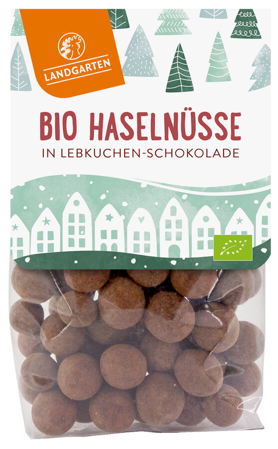 Landgarten Bio Haselnüsse in Lebkuchen-Schokolade 150g
