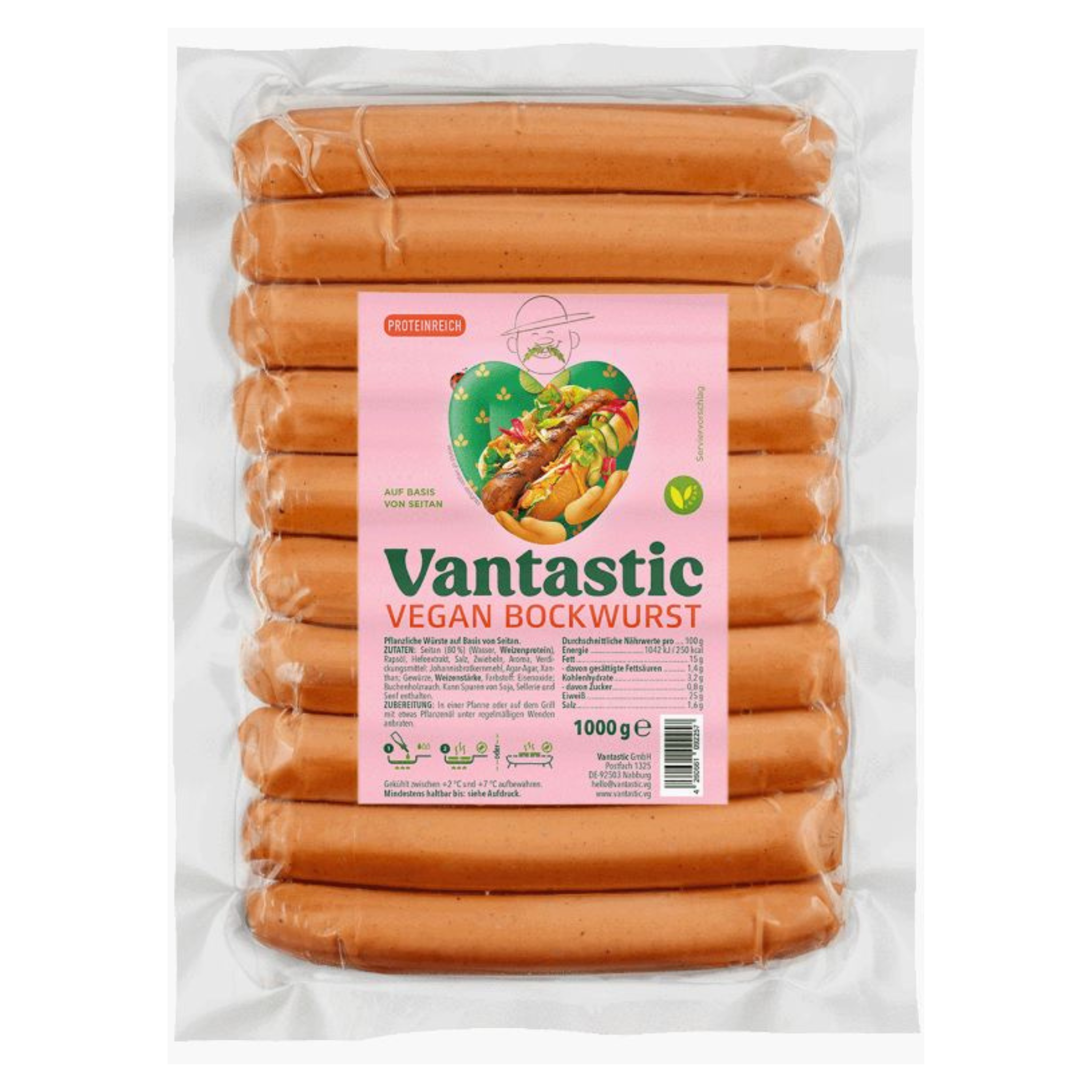 Vantastic "Bockwurst" Vegana (Confezione scorta)