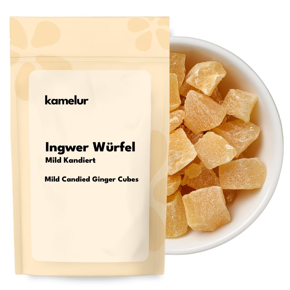 Cubes de gingembre doux, confits