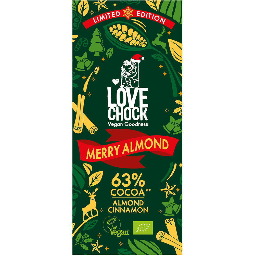 Lovechock Bio LOV Merry Almond 63% 8x70g