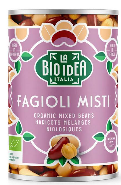 Haricots bio mélangés en boîte, 400g