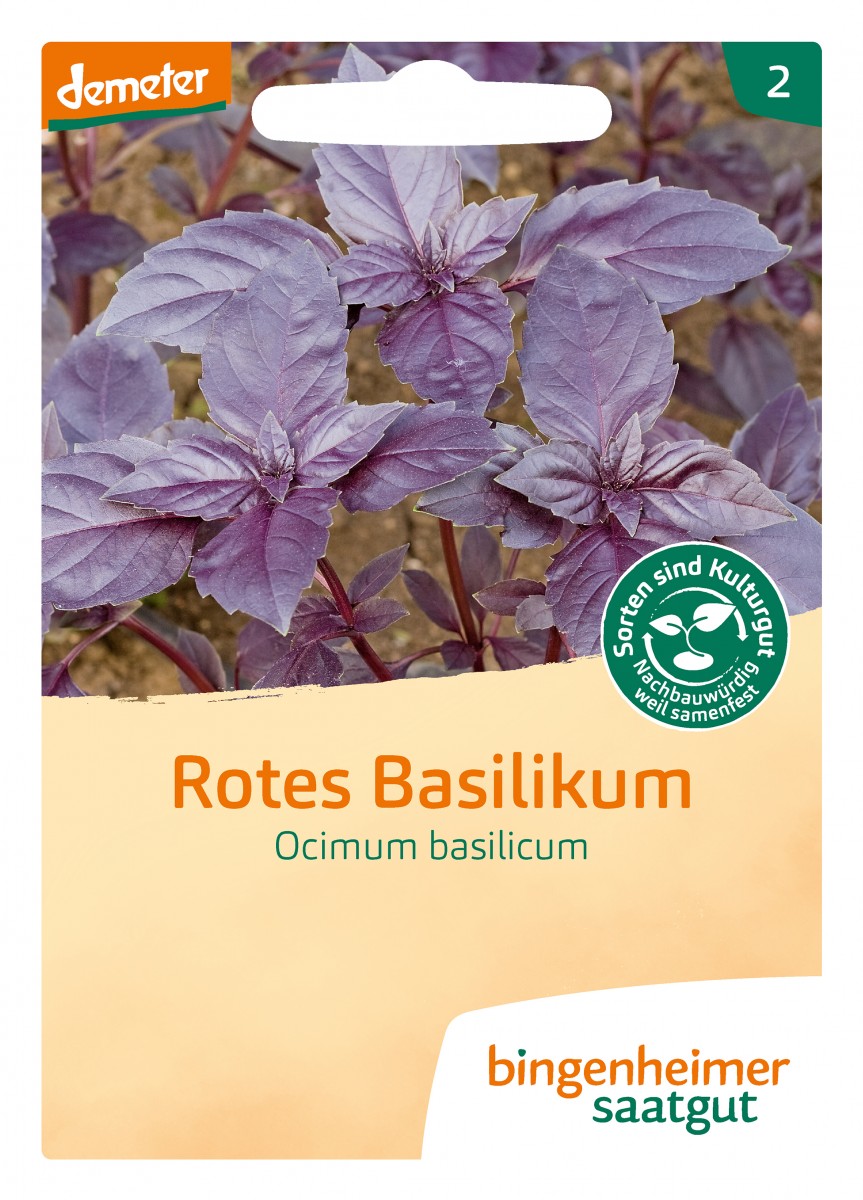 Bingenheimer Saatgut Basilikum rot