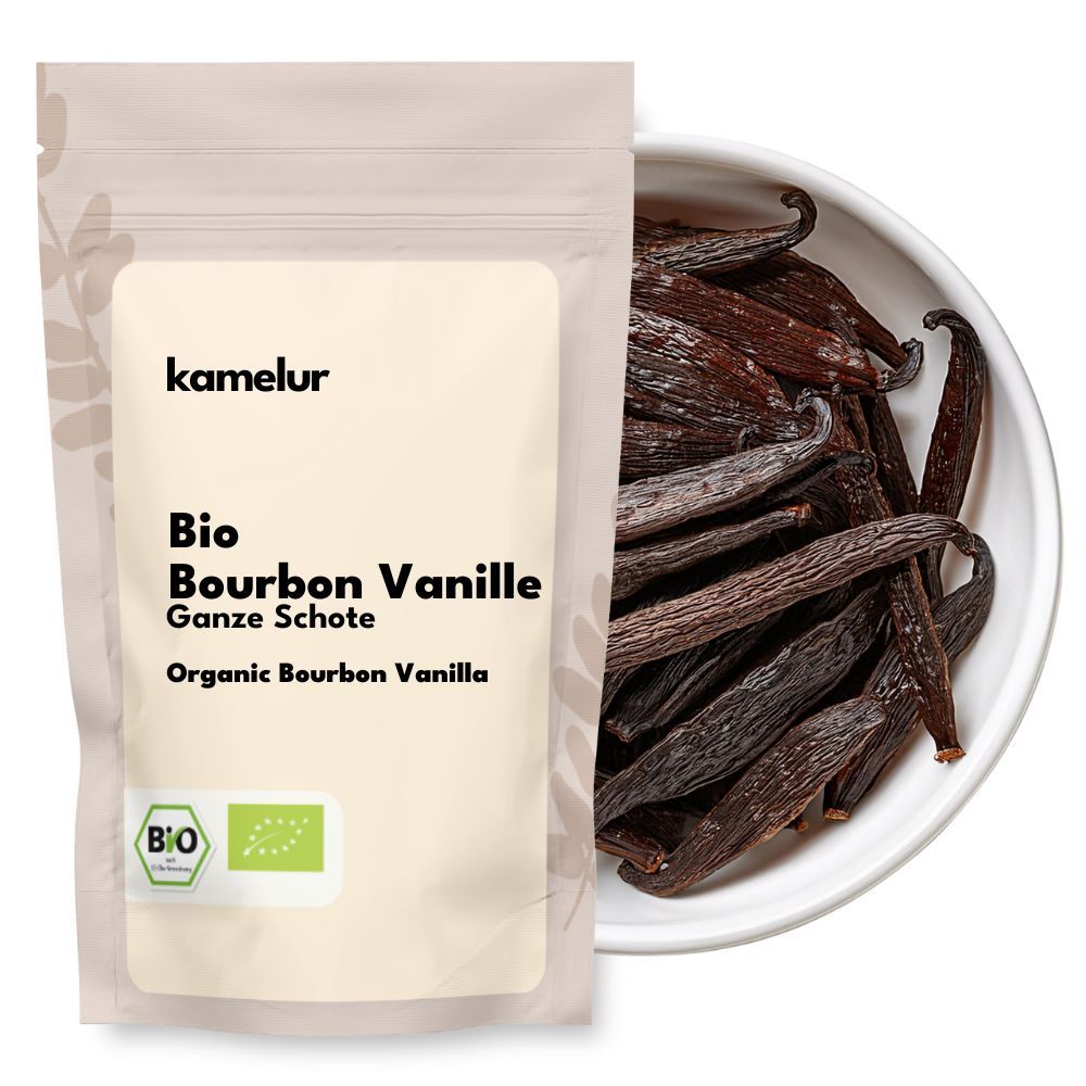Vanille Bourbon biologique, gousses entières 5 pièces